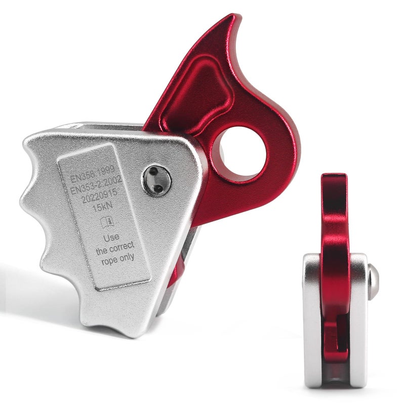 NewDoar Rope Grab Ascender 15KN Riser Adjuster Fits 12mm Rope for Rocking Climbing Protection Rescue(Red) - Image 4